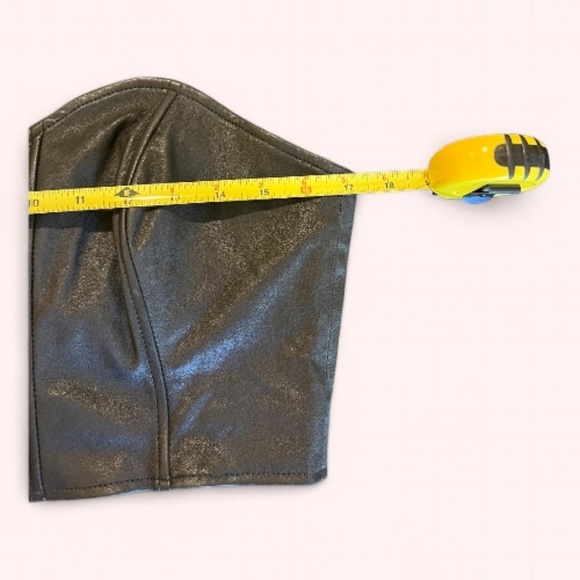 Adrienne Landau 100% Lamb Leather Bustier Edgy Chic Corset Top Black Size M - Picture 4 of 8